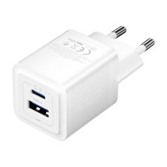   Wall charger, Vention, FEQW0-EU,  USB-C + USB- A,  30W/30W , GaN (white)