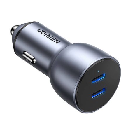 Car charger Ugreen CD213, 2x USB-C, 36W (gray)