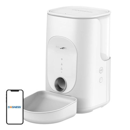 Dogness F16 WiFi 5G 4L smart food dispenser with plastic bowl (white)