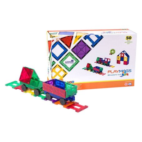 Magnetic tiles 3D Train Playmags 153 - 50 pcs set