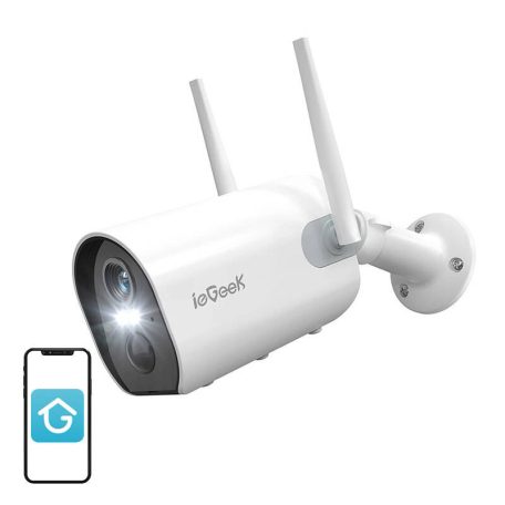 Wireless WiFi outdoor camera ieGeek ZS-GX2S white 5200mAh