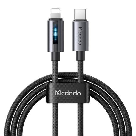 Mcdodo CA-5710 USB-C to Lightning cable with 36W flashing light 1.2m (black)