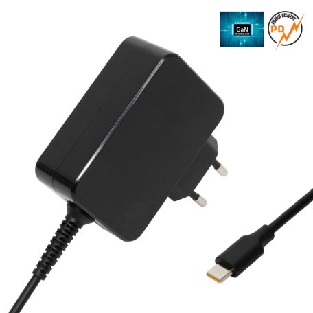 Home NBC 65W univerzális USB-C gyorstöltő, maximális terhelhetőség 65 Watt,  GaNtechnológia