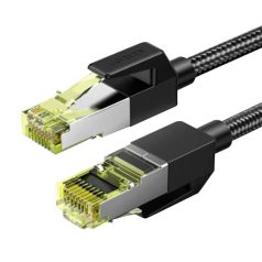   UGREEN NW150 fonott hálózati kábel, Ethernet RJ45, Cat.7, F/FTP, 3m (fekete)