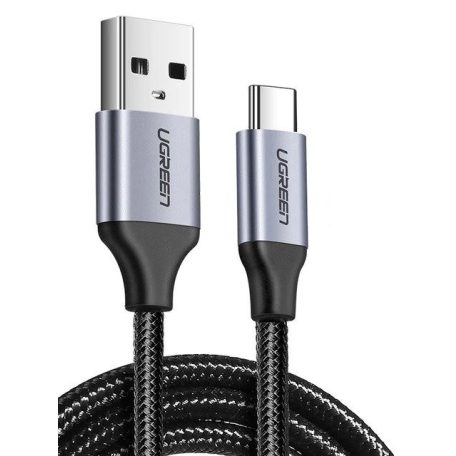 USB-USB-C QC3.0 UGREEN kábel 0,25 m alumínium csatlakozóval (fekete)