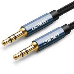 3,5 mm-es mini jack kábel UGREEN AV122, AUX, 1 m (kék)