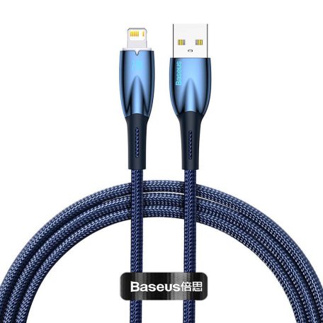 Baseus Glimmer USB - Lightning töltőkábel, 2.4A, 1m (kék)