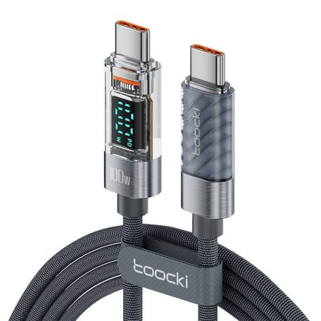 Toocki Charging Cable C-C, 1m, 100W (Grey)